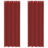 Vidaxl gordijnen voile met doorvoertules 2 st wijnrood