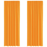 Vidaxl gordijnen voile met roedezakken 2 st oranje