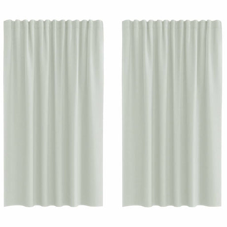 Vidaxl gordijnen voile met roedezakken 2 st lichtgrijs
