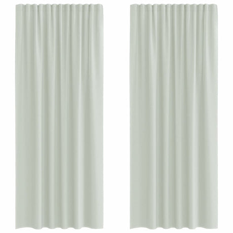 Vidaxl gordijnen voile met roedezakken 2 st lichtgrijs