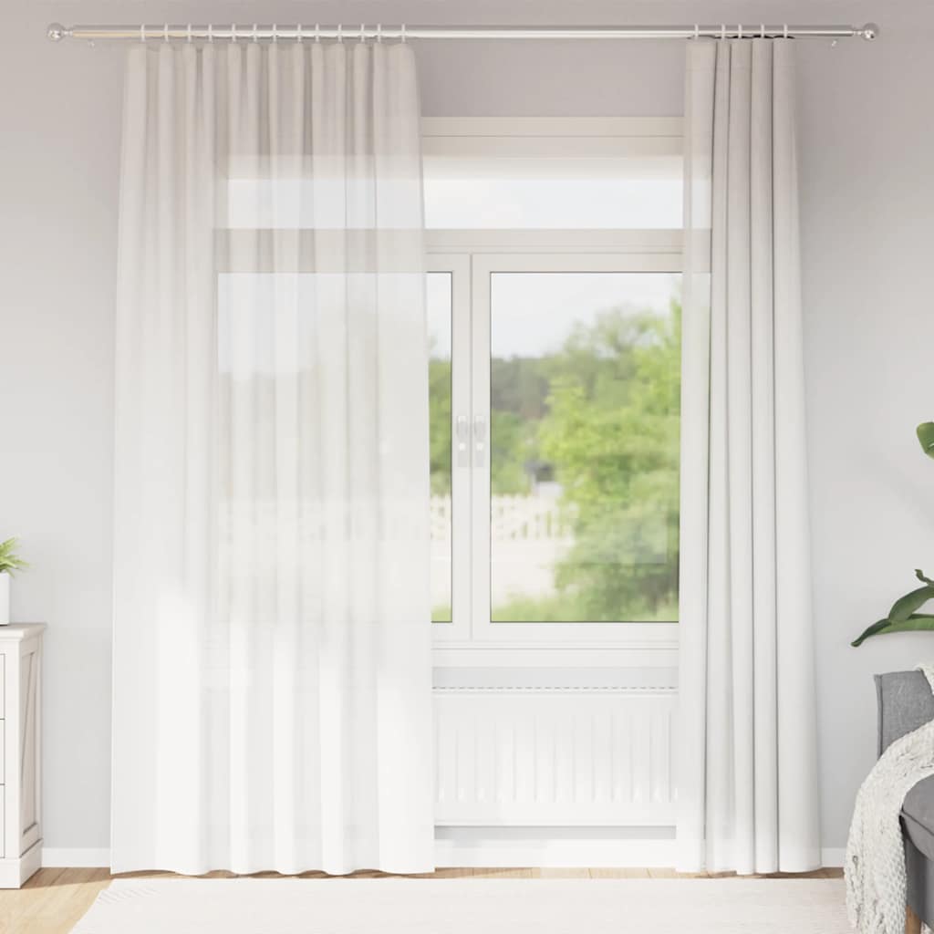Vidaxl gordijnen voile met roedezakken 2 st wit