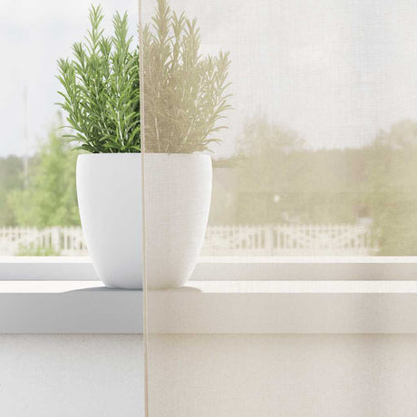 Vidaxl gordijnen voile met tab top 2 st crèmekleurig