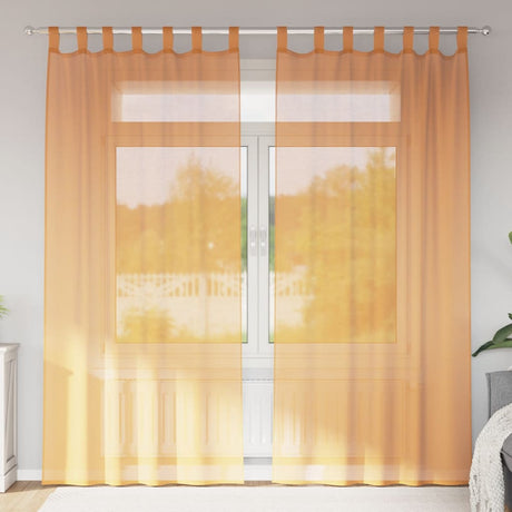Vidaxl gordijnen met lus 2 st 140x225 cm oranje