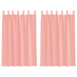 Vidaxl gordijnen met lussen 2 st 140x175 cm roze