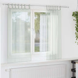 Vidaxl gordijnen voile met lussen 2 st 140x175 cm lichtgrijs