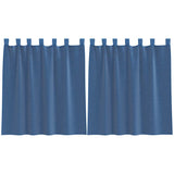 Vidaxl gordijnen voile met lussen 2 st 140x140 cm koningsblauw