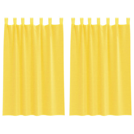 Vidaxl gordijnen met lussen 2 st 140x175 cm geel