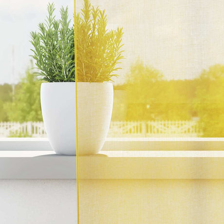 Vidaxl gordijnen met lussen 2 st 140x175 cm geel