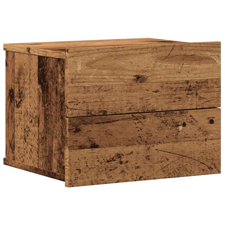 Vidaxl nachtkastje wandgemonteerd 40x32x30 cm oud houtkleurig