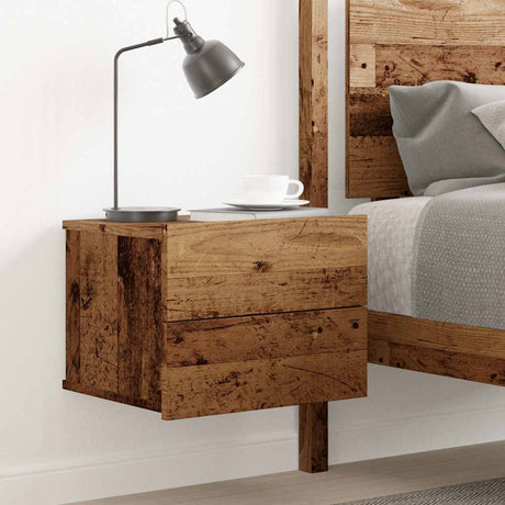 Vidaxl nachtkastje wandgemonteerd 40x32x30 cm oud houtkleurig