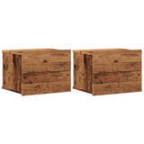 Vidaxl nachtkastjes 2 st wandgemonteerd 40x32x30 cm oud houtkleurig