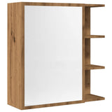 Vidaxl badkamerspiegelkast 62,5x20,5x64 cm bewerkt hout artisan eiken