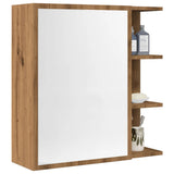 Vidaxl badkamerspiegelkast 62,5x20,5x64 cm bewerkt hout artisan eiken