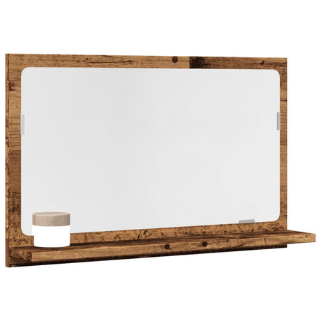Vidaxl badkamerspiegelkast 60x11x37 cm bewerkt hout oud houtkleurig