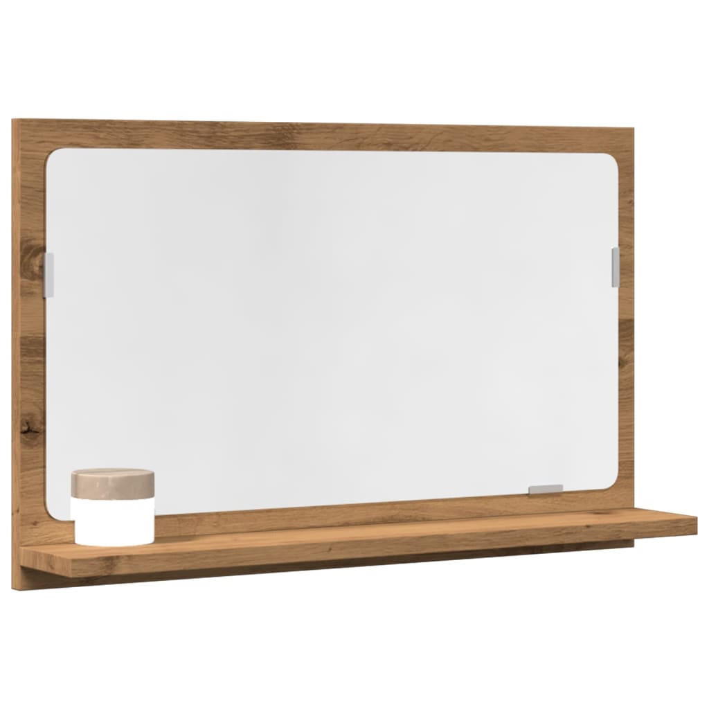 Vidaxl badkamerspiegelkast 60x11x37 cm bewerkt hout artisanaal eiken