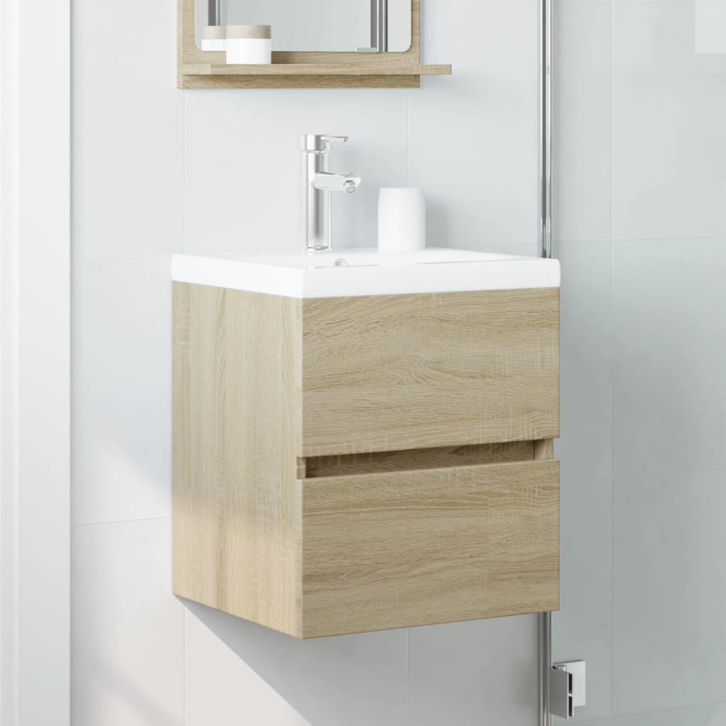 Vidaxl wastafelkast 41x38,5x45 cm spaanplaat sonoma eikenkleurig