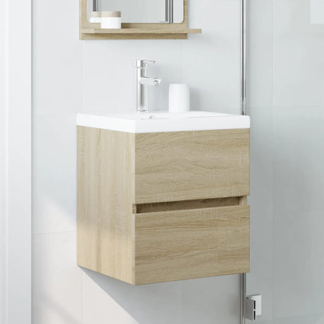 Vidaxl wastafelkast 41x38,5x45 cm spaanplaat sonoma eikenkleurig