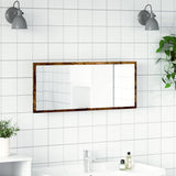Vidaxl badkamerspiegel met led 100x8,5x37cm bewerkt hout gerookt eiken