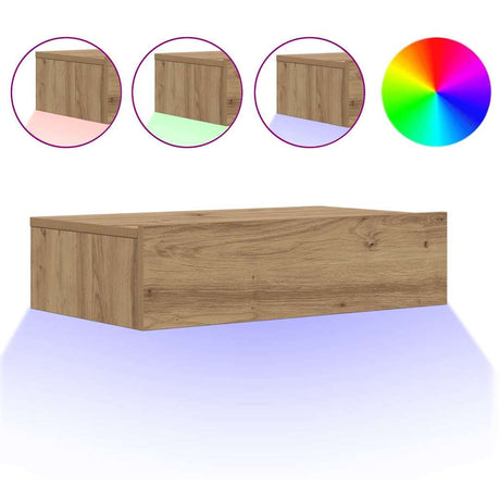 Vidaxl tv-meubel met led 60x35x15,5 cm artisanaal eikenkleur