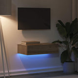 Vidaxl tv-meubel met led 60x35x15,5 cm artisanaal eikenkleur