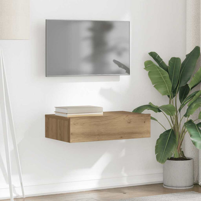 Vidaxl tv-meubel met led 60x35x15,5 cm artisanaal eikenkleur