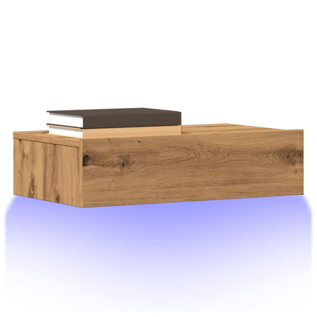 Vidaxl tv-meubels 2 st met led's 60x35x15,5 cm artisanaal eikenkleur