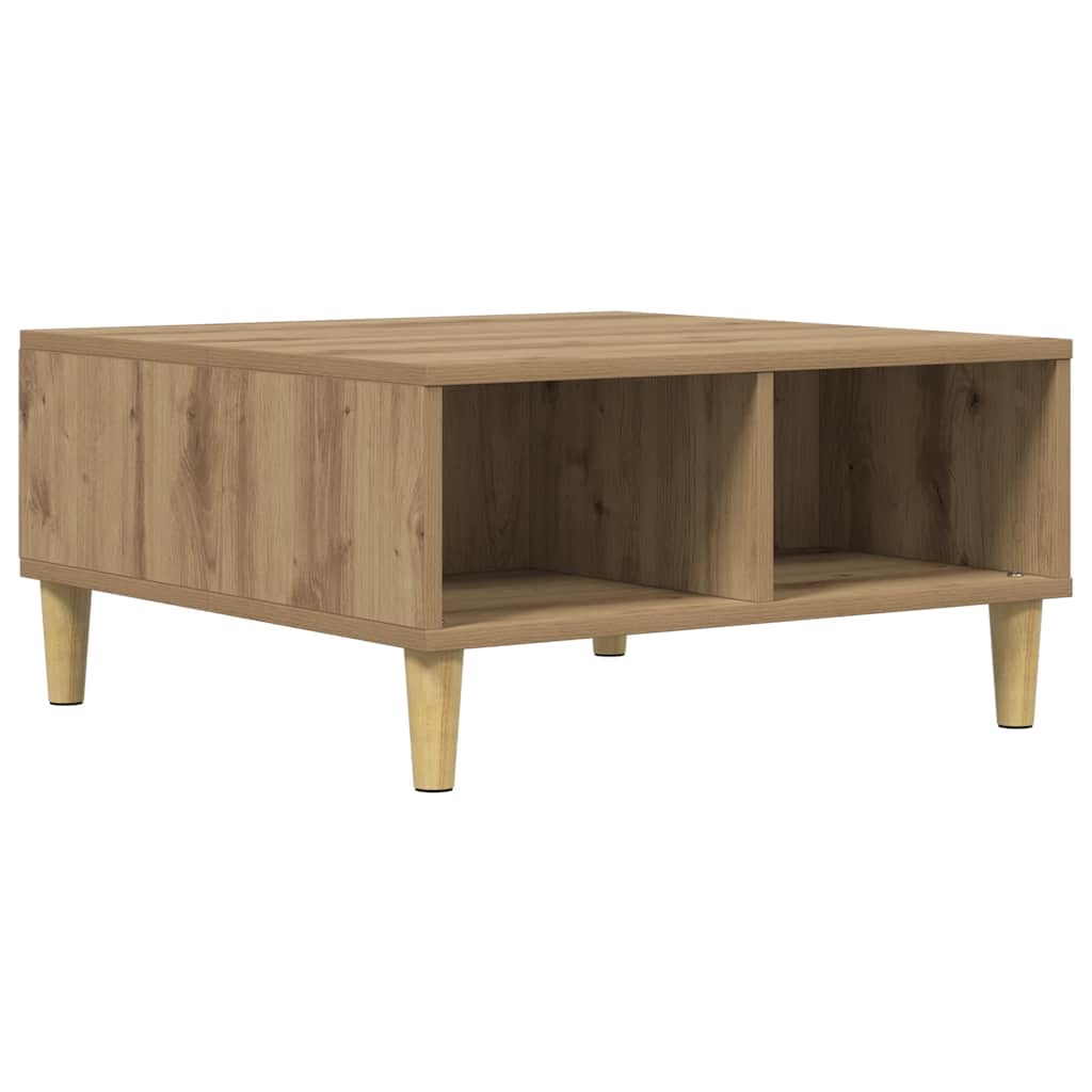 Vidaxl salontafel 60x60x30 cm bewerkt hout artisanaal eiken