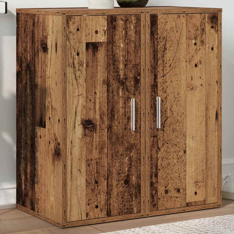 Vidaxx Schuhschränke 2 Stk. 32x35x70 cm behandeltes Holz, altholzfarben