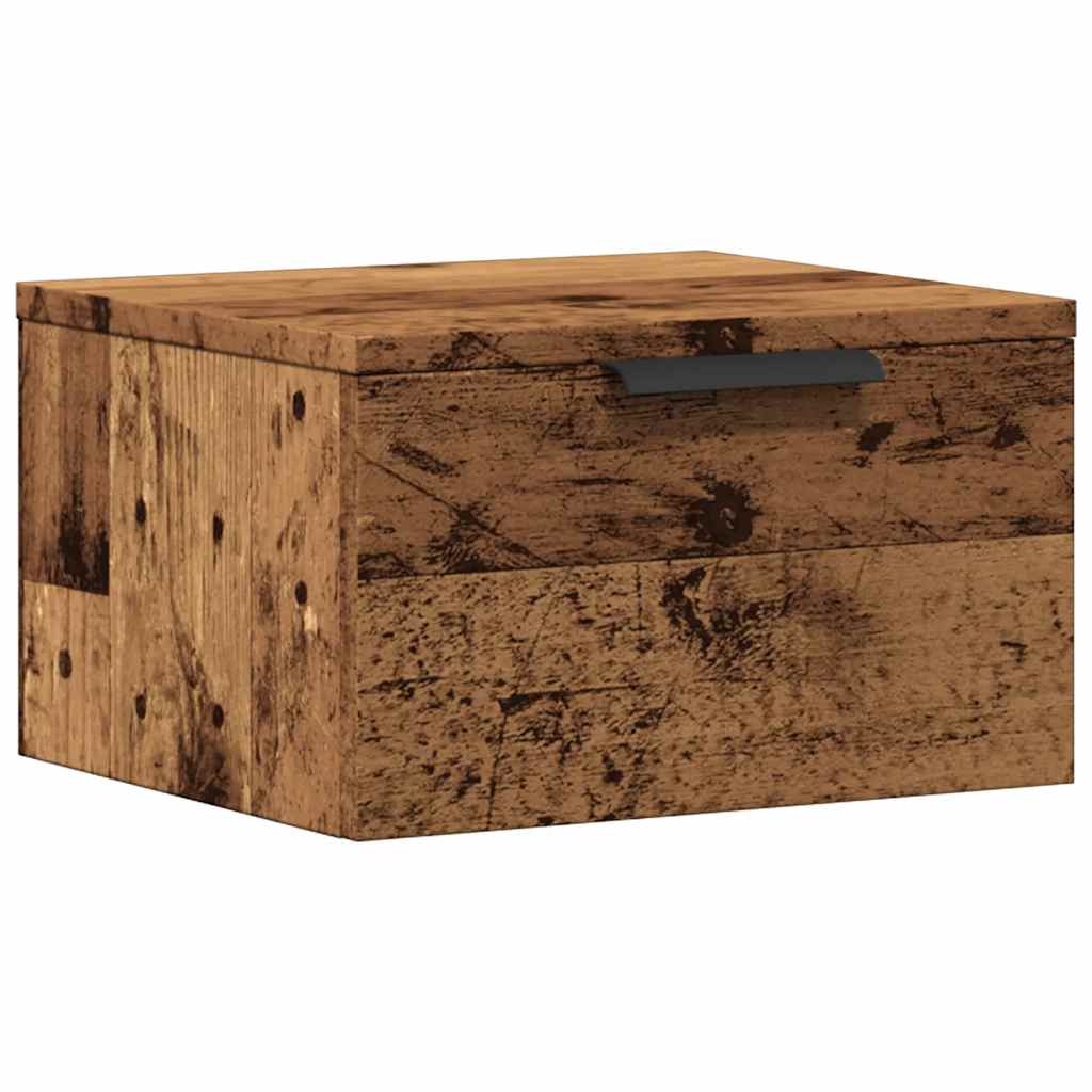 Vidaxl nachtkastje wandgemonteerd 34x30x20 cm oud houtkleurig