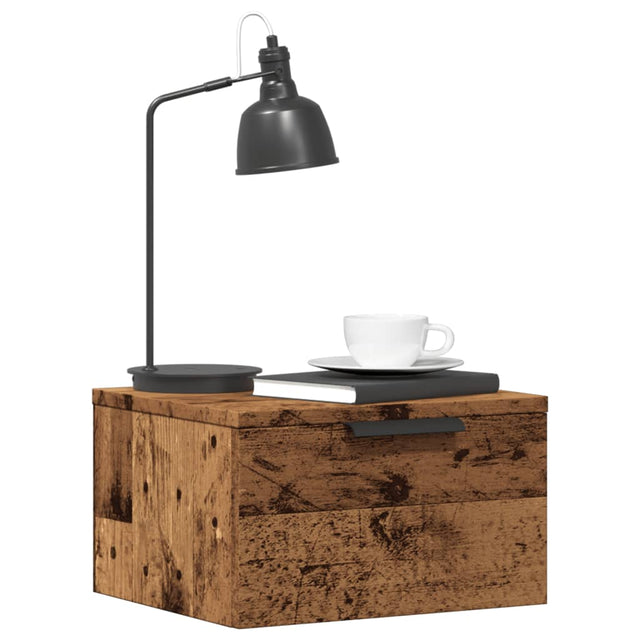 Vidaxl nachtkastje wandgemonteerd 34x30x20 cm oud houtkleurig