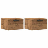 Vidaxl nachtkastjes 2 st wandgemonteerd 34x30x20 cm artisanaal eiken