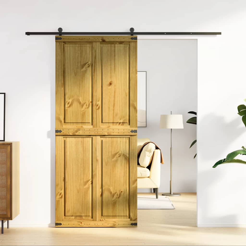 Vidaxx Schiebetür Corona 90x210 cm massives Kiefernholz