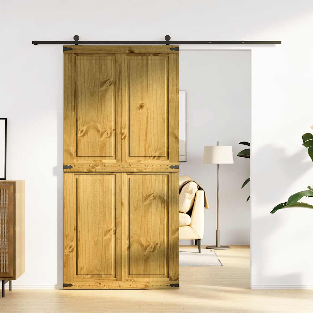 Vidaxx Schiebetür Corona 100x210 cm massives Kiefernholz
