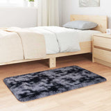 Vidaxl hoogpolig vloerkleed navarra 60x100 cm polyester donkergrijs