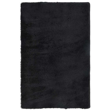 Vidaxl hoogpolig vloerkleed navarra 130x200 cm polyester zwart