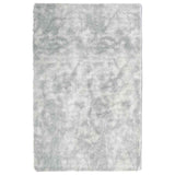 Vidaxl hoogpolig vloerkleed navarra 130x200 cm polyester zilvergrijs