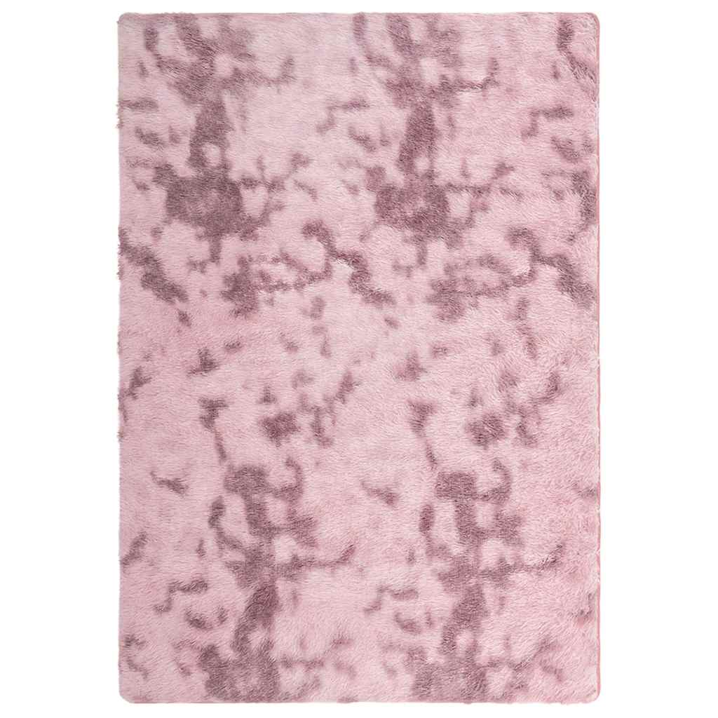 Vidaxl hoogpolig vloerkleed navarra 160x230 cm polyester stoffig roze