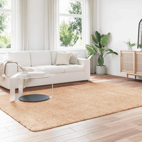 Vidaxl hoogpolig vloerkleed navarra 200x290 cm polyester beige