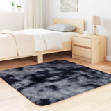 Vidaxl hoogpolig vloerkleed navarra 120x120 cm polyester donkergrijs
