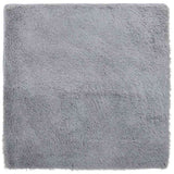 Vidaxl hoogpolig vloerkleed navarra 200x200 cm polyester lichtgrijs
