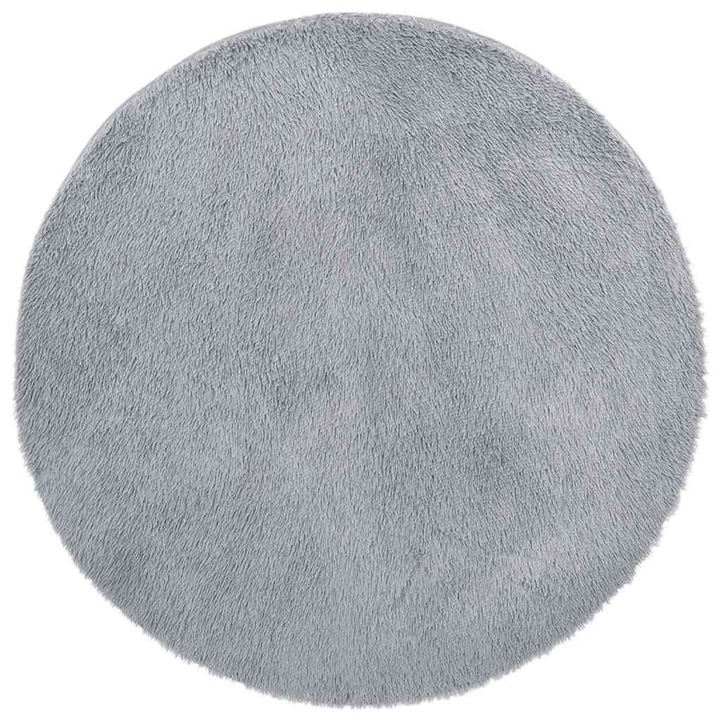 Vidaxl hoogpolig vloerkleed navarra 200x200 cm polyester lichtgrijs