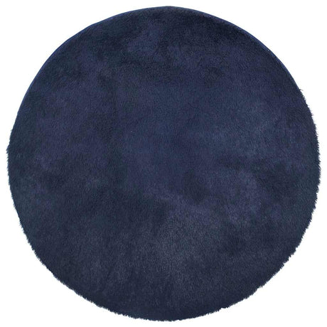 Vidaxl hoogpolig vloerkleed navarra 200x200 cm polyester marineblauw