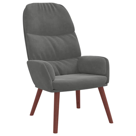 Vidaxl relaxstoel fluweel donkergrijs