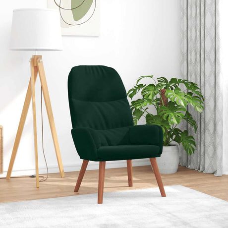 Vidaxl relaxstoel fluweel donkergoen
