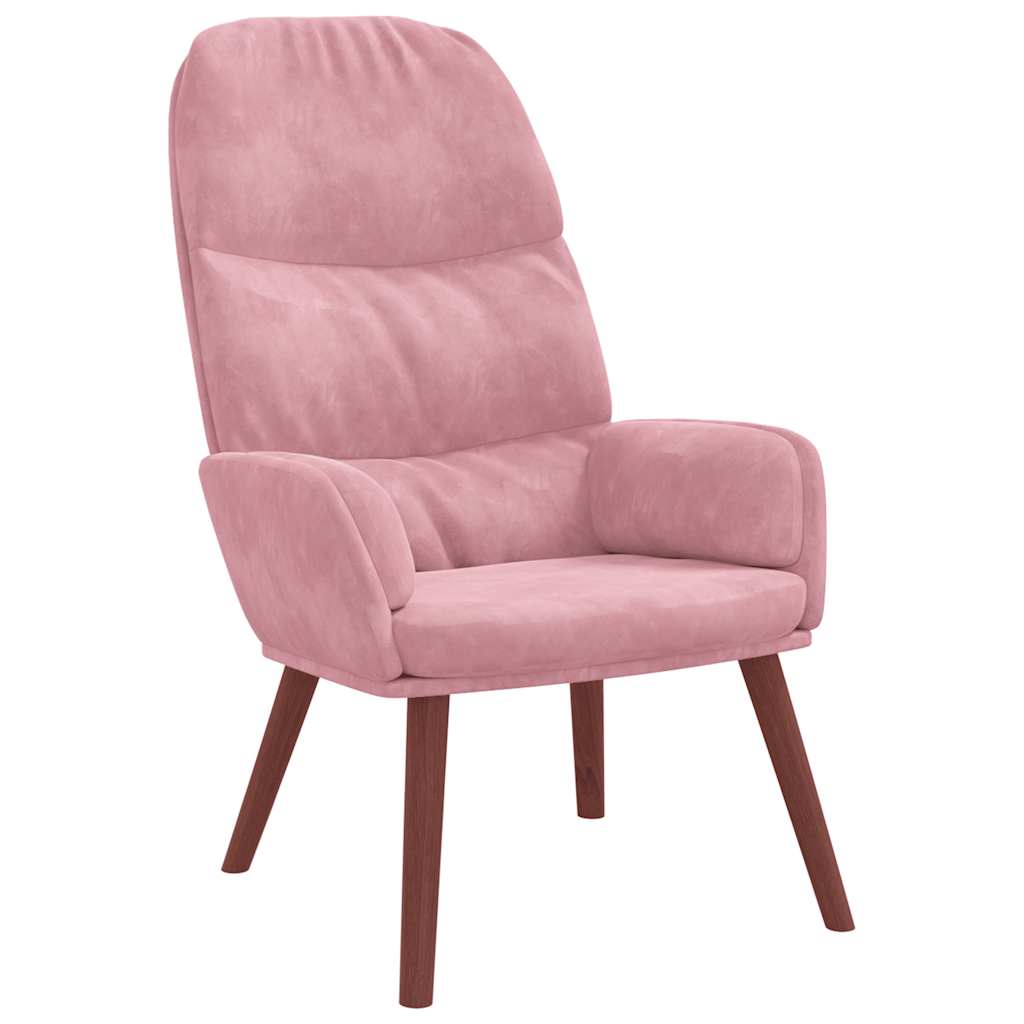 Vidaxl relaxstoel fluweel roze