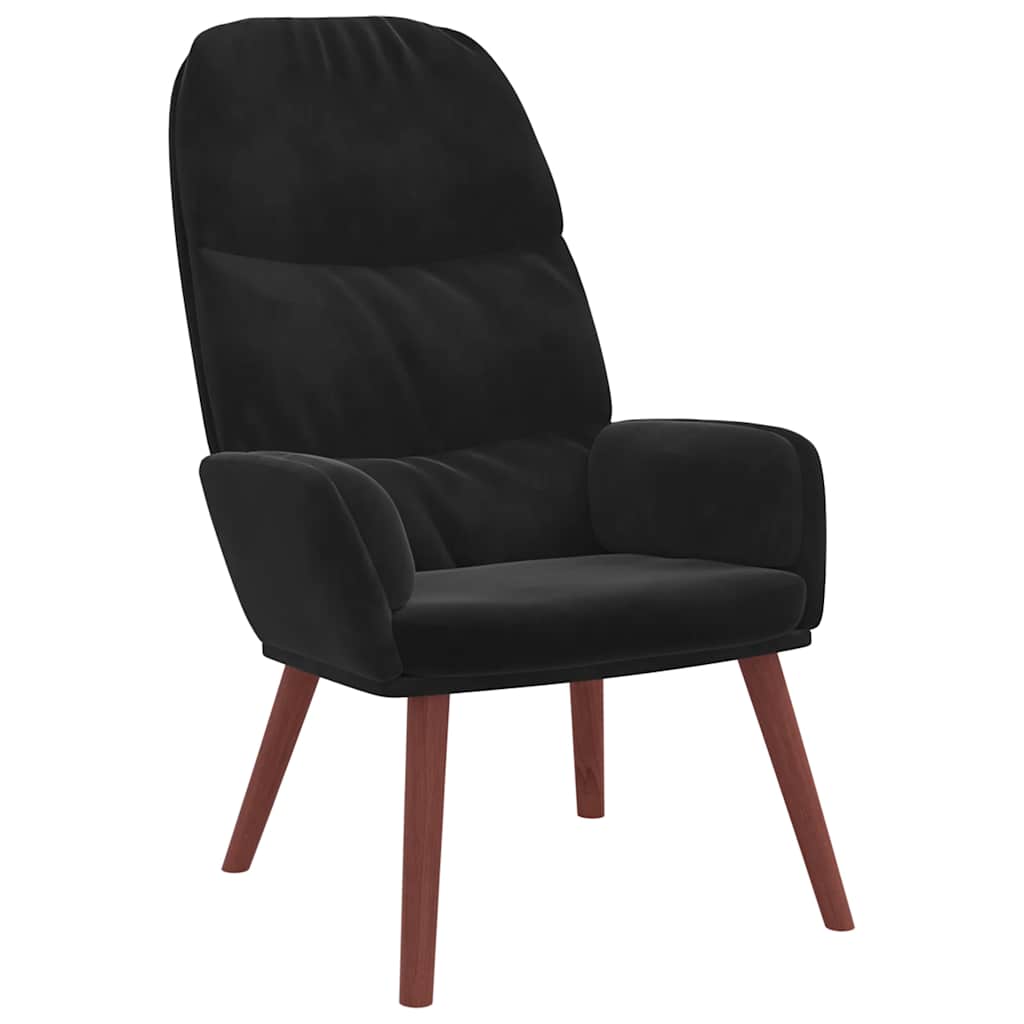 Vidaxl relaxstoel fluweel zwart