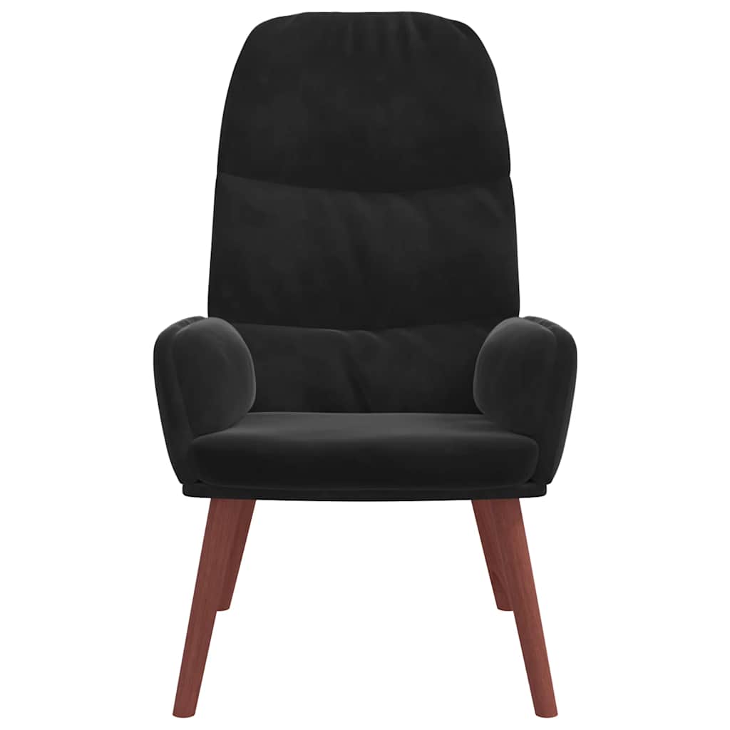 Vidaxl relaxstoel fluweel zwart