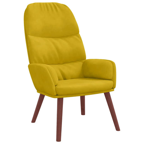 Vidaxl relaxstoel fluweel geel