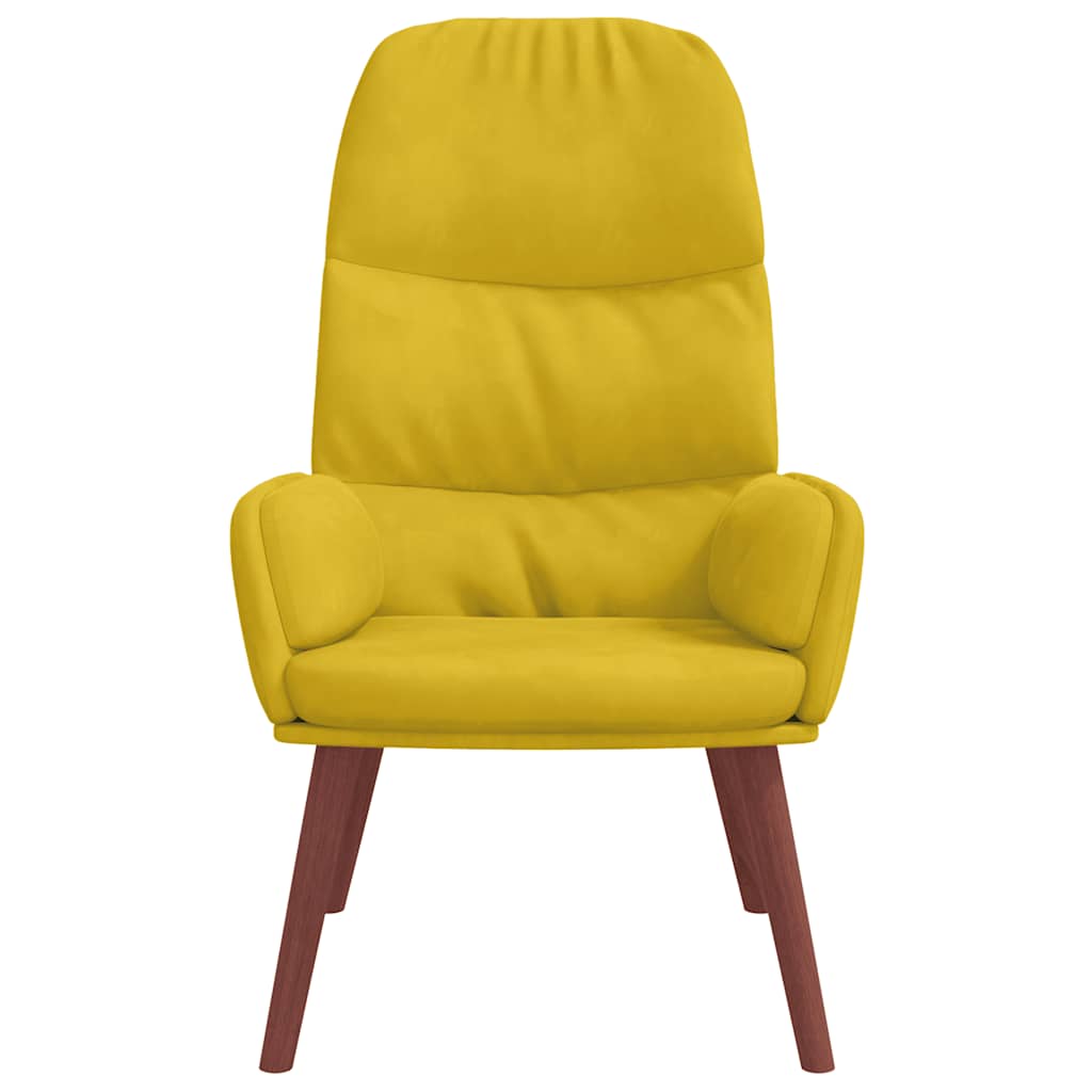 Vidaxl relaxstoel fluweel geel