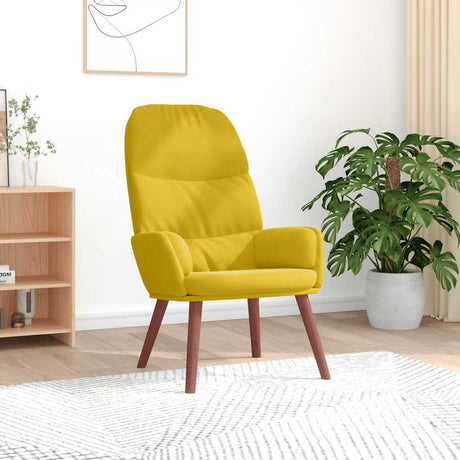 Vidaxl relaxstoel fluweel geel